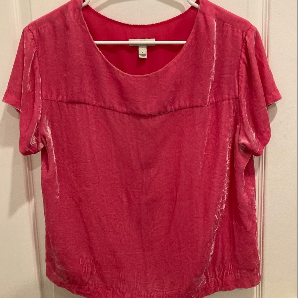 J. Crew - Pink Velvet Top - 6